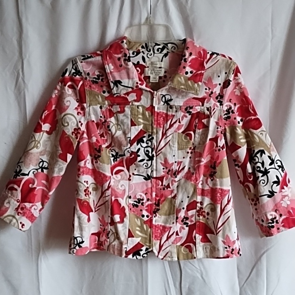 Christopher Banks stretch floral jacket Petite M